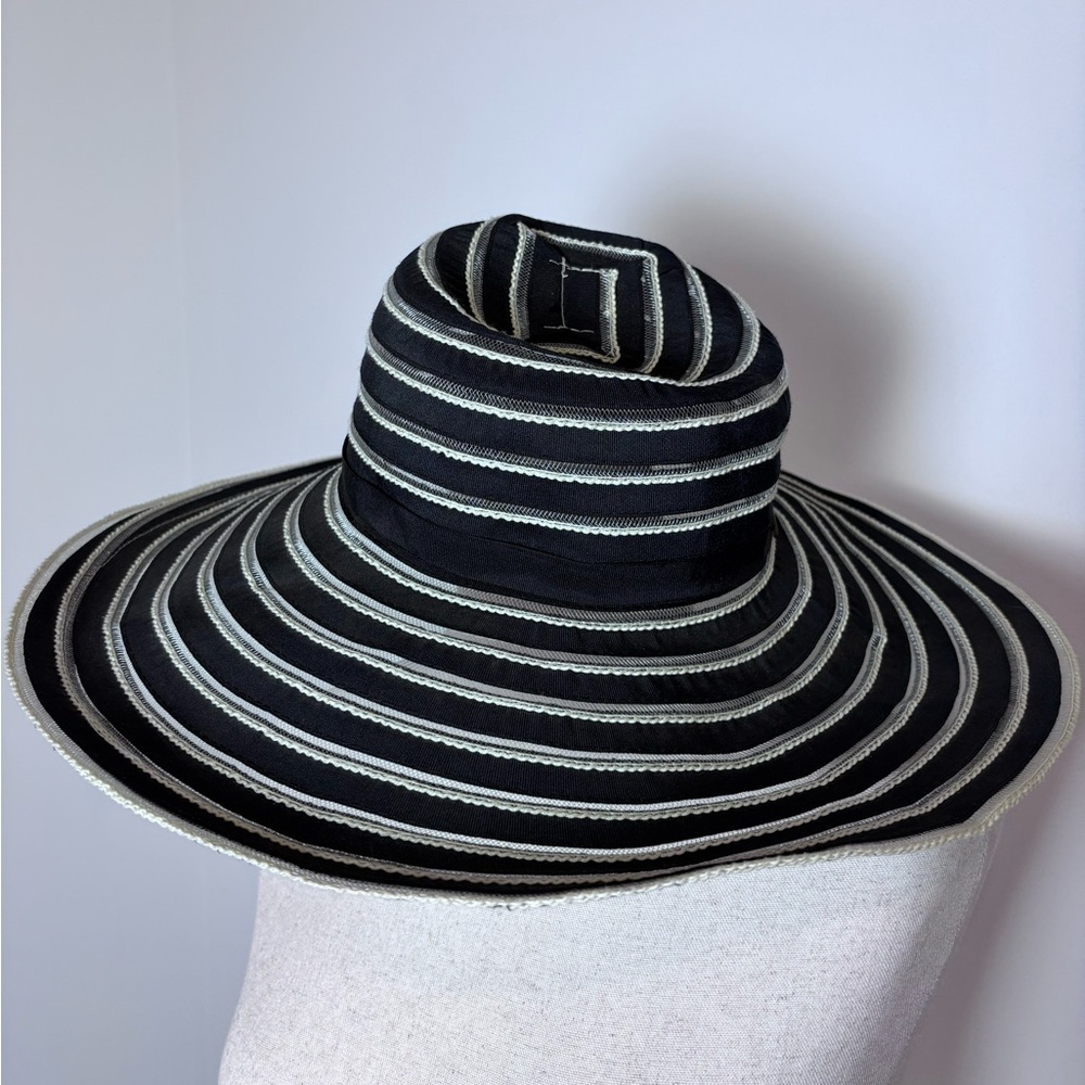 Toucan Collection Black and White Wide Brim Hat - Picture 7 of 8